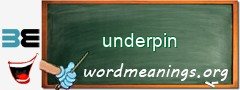 WordMeaning blackboard for underpin